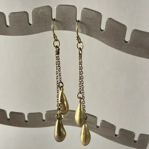 Gold Seed Pod Dangle Earrings